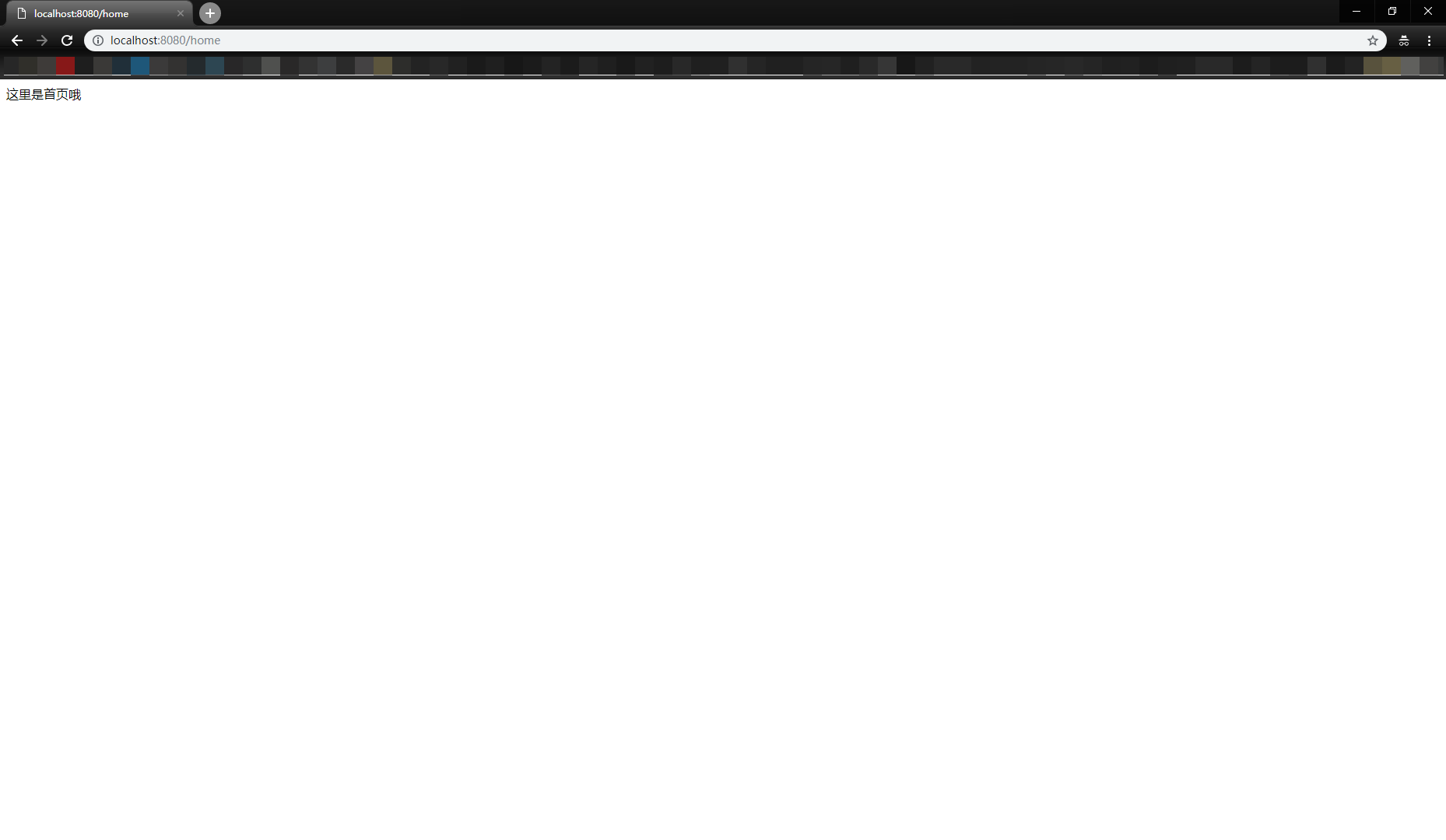 访问 home Servlet