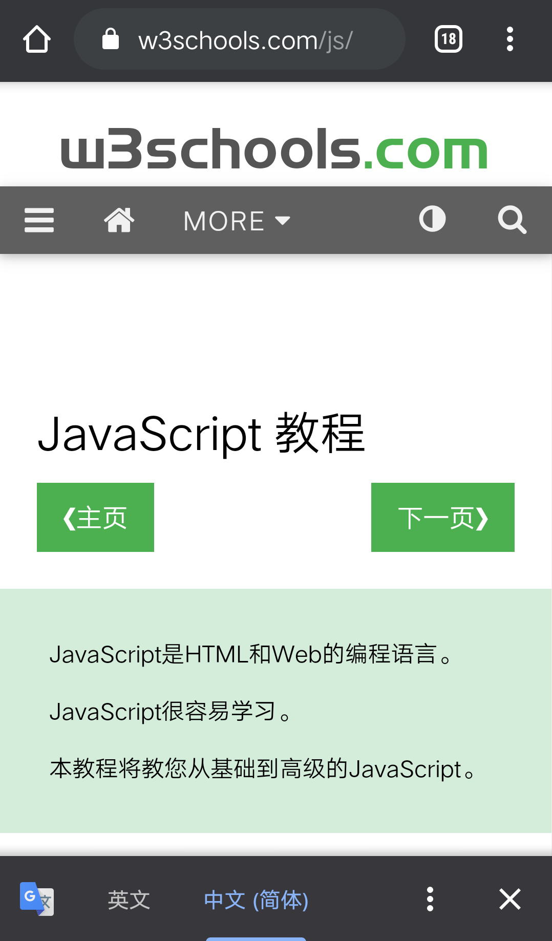 Google 翻译功能